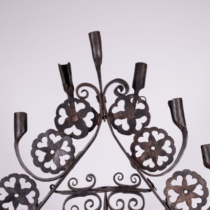 Wrought Iron Candle Holder Italy 19th Century