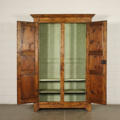 Wardrobe With 2 Doors Silver Fir Poplar Italy 19th Century