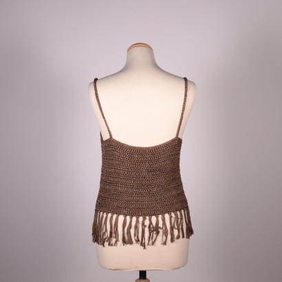 Nico Fontana Croched Top With Fringes Cotton Italy