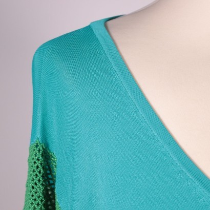 Turquoise and Green Sweater