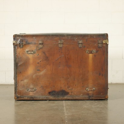 Vintage Au Depart Leather Trunk Paris 1910s-1920s