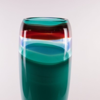 Lampe Massimo Vignelli, métal, verre soufflé, Italie, 1950-60.