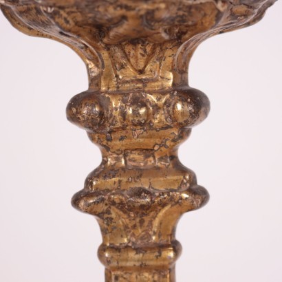 Pair of Baroque Torch Holders Wood Italy 17th-18th Century