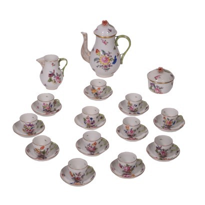 antigüedades, taza, taza antigüedades, taza antigua, taza italiana antigua, taza antigua, taza neoclásica, taza del siglo XIX, Coffee Set Herend Hungría