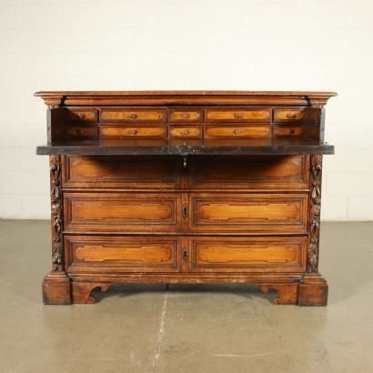 Lombard Baroque Chest Of Drawers Walnut Silver Fir Italy 18th Century