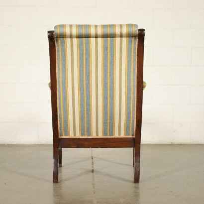 Luois Philippe Armchair Walnut Padded Italy 19th Century