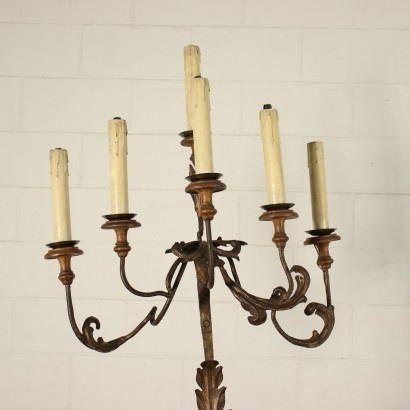 Pair Of Balusters Barocchetto Swiss Pine Wrought Iron Italy 1750