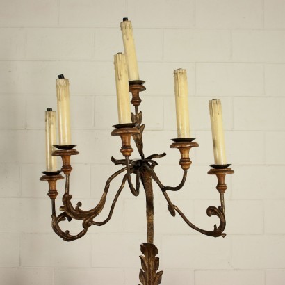 Pair Of Balusters Barocchetto Swiss Pine Wrought Iron Italy 1750