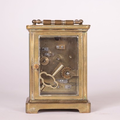 Travel Clock With Case Gilded Bronce 19th Century