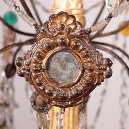Paar Neoklassiche Kronleuchter Glas Feinblech Italien XVIII Jhd