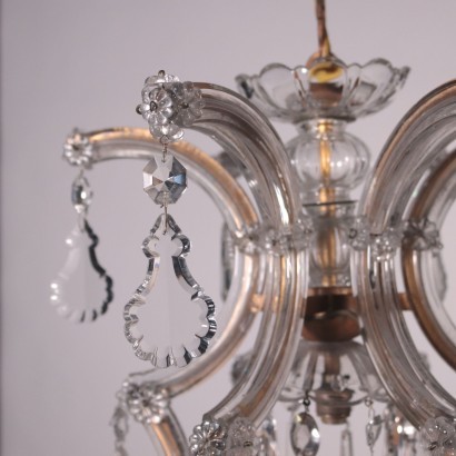 Chandelier In The Style Of Maria Theresa Glass Italy 20th Century