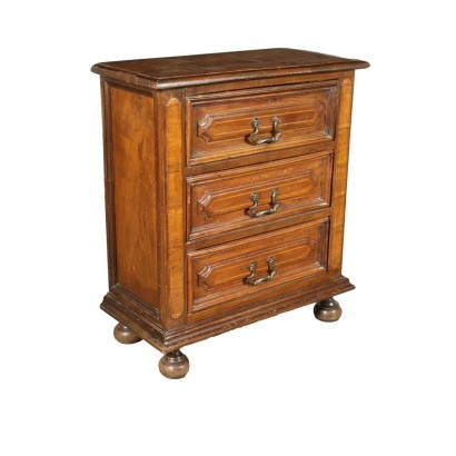 Bedside Table Made With Ancient Wood Italy 20th Century