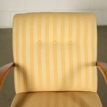 Armchair Beech Foam Fabric Italy 1940s