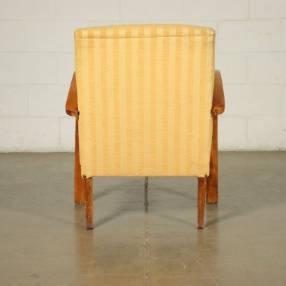 Armchair Beech Foam Fabric Italy 1940s