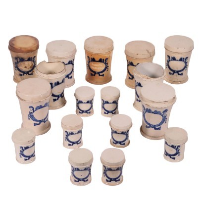 Group of Majolic Ceramic Jars Italy 19th Century