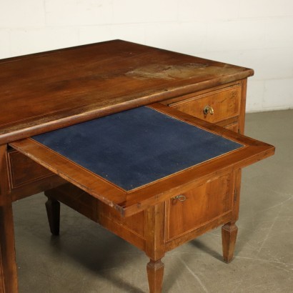 Neo-Classical Open Desk Mahogany Marple Silver Fir Italy 19th Century