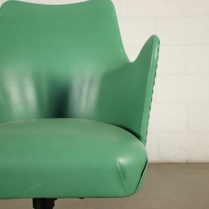 Pair Of Chairs Foam Metal Leatherette Italy 1950s 1960s