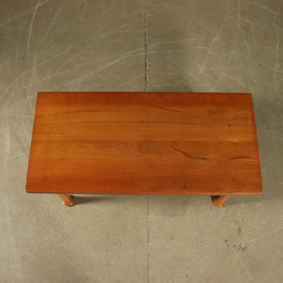 Coffee Table Beech Teak Veneer Italy 1960s