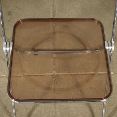 Group Of Eight Chairs Giancarlo Piretti Metal Plastic Italy 1970s