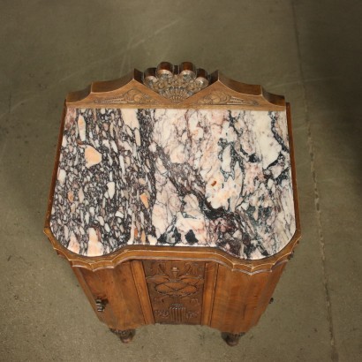 Pair of Liberty Bedside Tables Marble Italy 20th Century