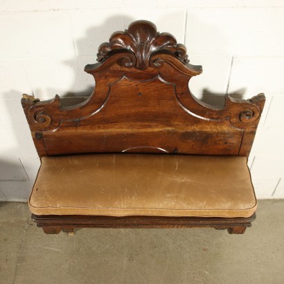 Pair of Benches Walnut Italy 18th-20th Century