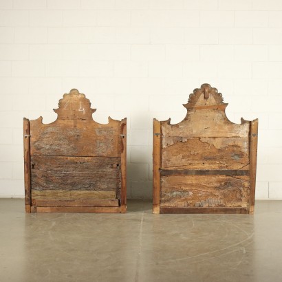 Pair of Benches Walnut Italy 18th-20th Century