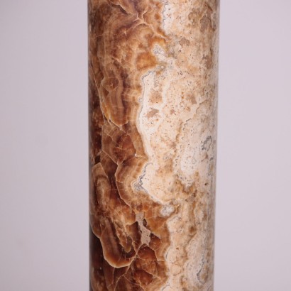 Alabaster Column Gilded Bronze Italy 20th Century