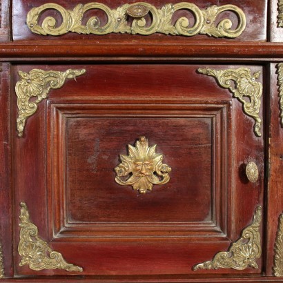 Pair of Revival Bedside Tables Mahogany Carrara Marble Italy 20th Cent