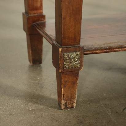 Pair of Revival Bedside Tables Mahogany Carrara Marble Italy 20th Cent