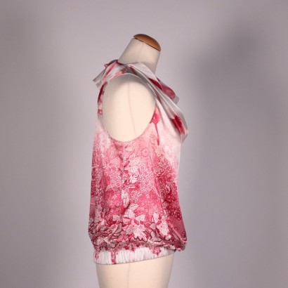 Liu Jo Pink and White Top Silk Capri Italy