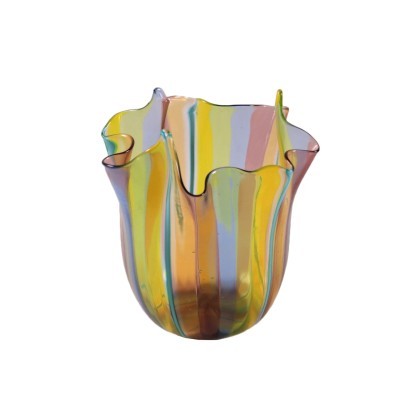 Vase Verre Soufflé Manufacture Murano 20ième siècle