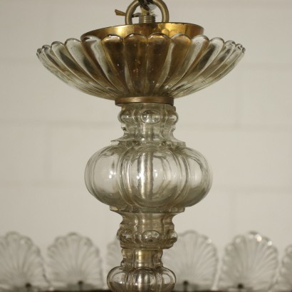 Baccarat Chandelier Empire Brass Glass Italy Early 20th Century