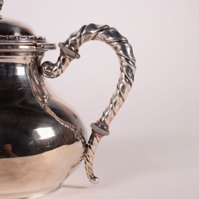 Dabbene SIlver Teapot Milan Italy 1950s-1960s