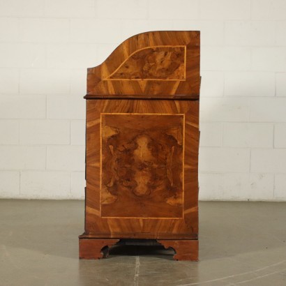 Drop-Leaf Secretaire Baroque Walnut Veneer Fir Maple Verona Italy 1700