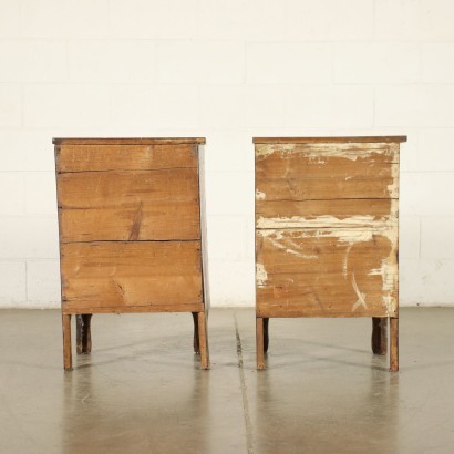 Pair of Bedside Tables Marple Walnut Italy Late 18th Century