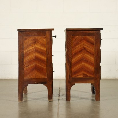 Pair of Bedside Tables Marple Walnut Italy Late 18th Century