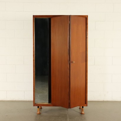 Cabinet Teak Veneer Mirror Italy 1960s