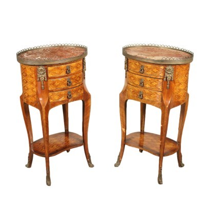 Tables de chevet Chêne Rouvre Italie 1900