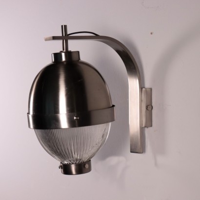 Lamp Chromed Aluminum Glass Italy 1960s-1970s italian Production