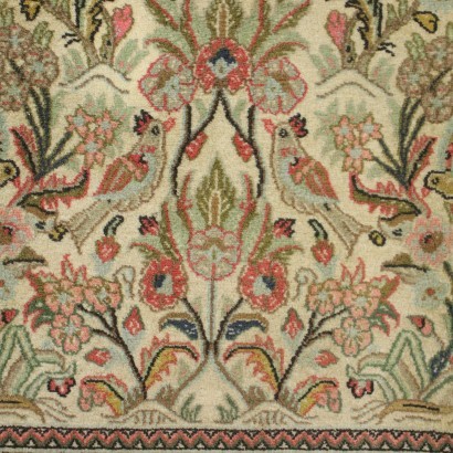 Tapis Kum Laine Noeud Fin Iran Années 1980