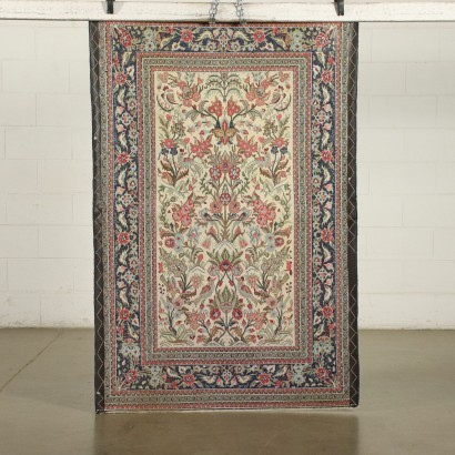 Tapis Kum Laine Noeud Fin Iran Années 1980