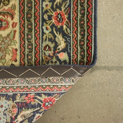 Tapis Kum Laine Noeud Fin Iran Années 1980