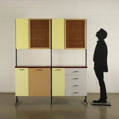 Buffet Métal Bois Italie Années 1960