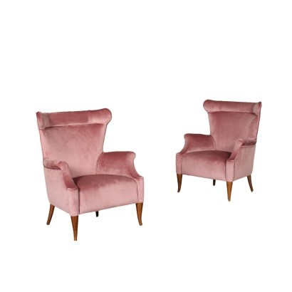 Pair Of Armchairs Foam Italy 1950s