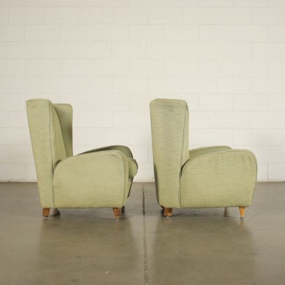 Pair Of Armchairs Foam Spring Italy 1950s