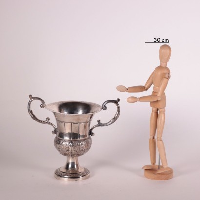 Antiquitäten, Objekte, Antiquitätenobjekte, antike Objekte, antike italienische Objekte, Antiquitätenobjekte, neoklassizistische Objekte, Objekte des 19. Jahrhunderts, Silver Cup Vase