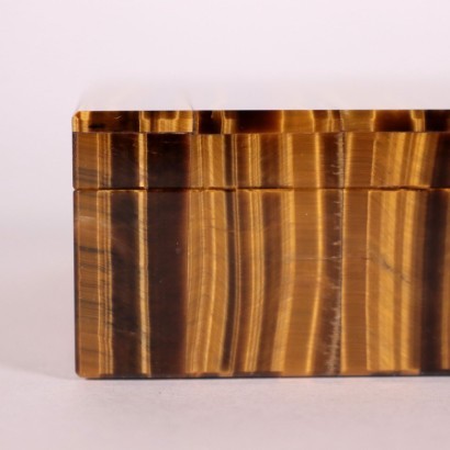 Tiger Eye Stone Box Italy 1960s