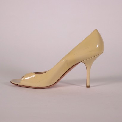 Prada Open Toe Pumps Leather Milan