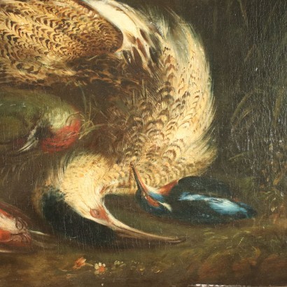 Still Life With Wild Game Oil On Canvas 18th Century