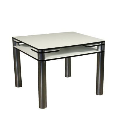 Gaming Table Joe Colombo Formica Chromed Metal 1970s